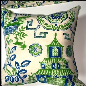 Decorative accent pillow 100% linen 16” x16”